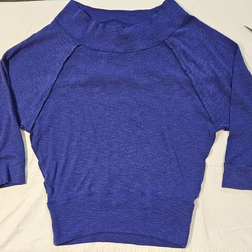 We The Free Purple Off The Shoulder Knit Top- Medium